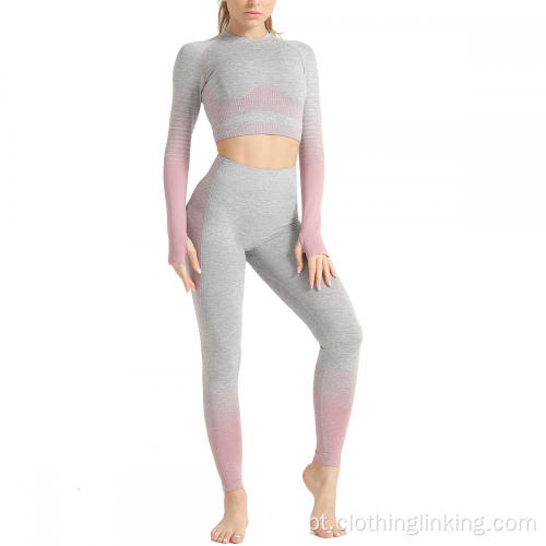 Trajes de treino de treino de 2 peças feminino